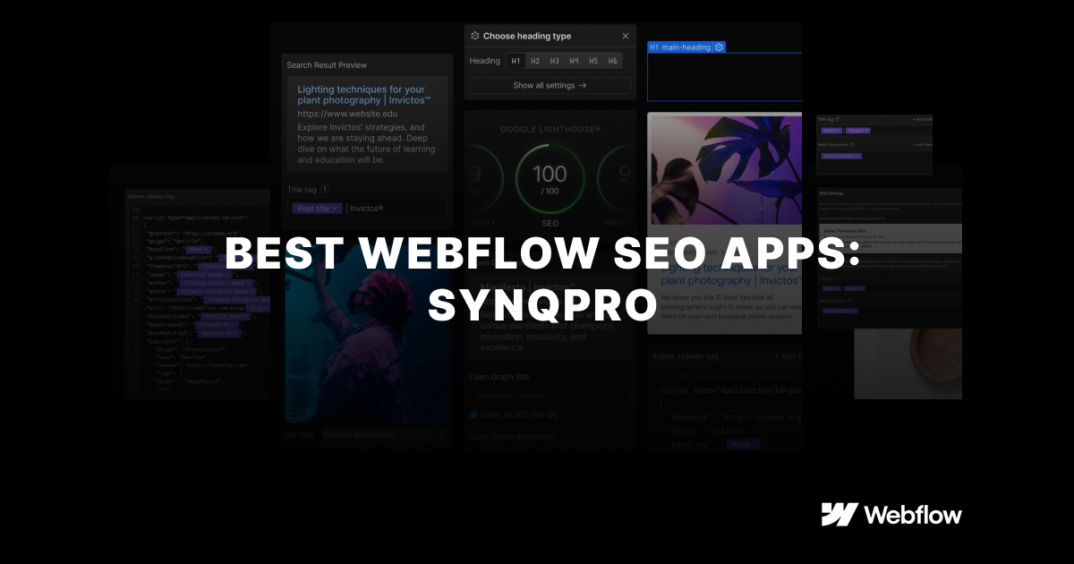 The best Webflow SEO apps